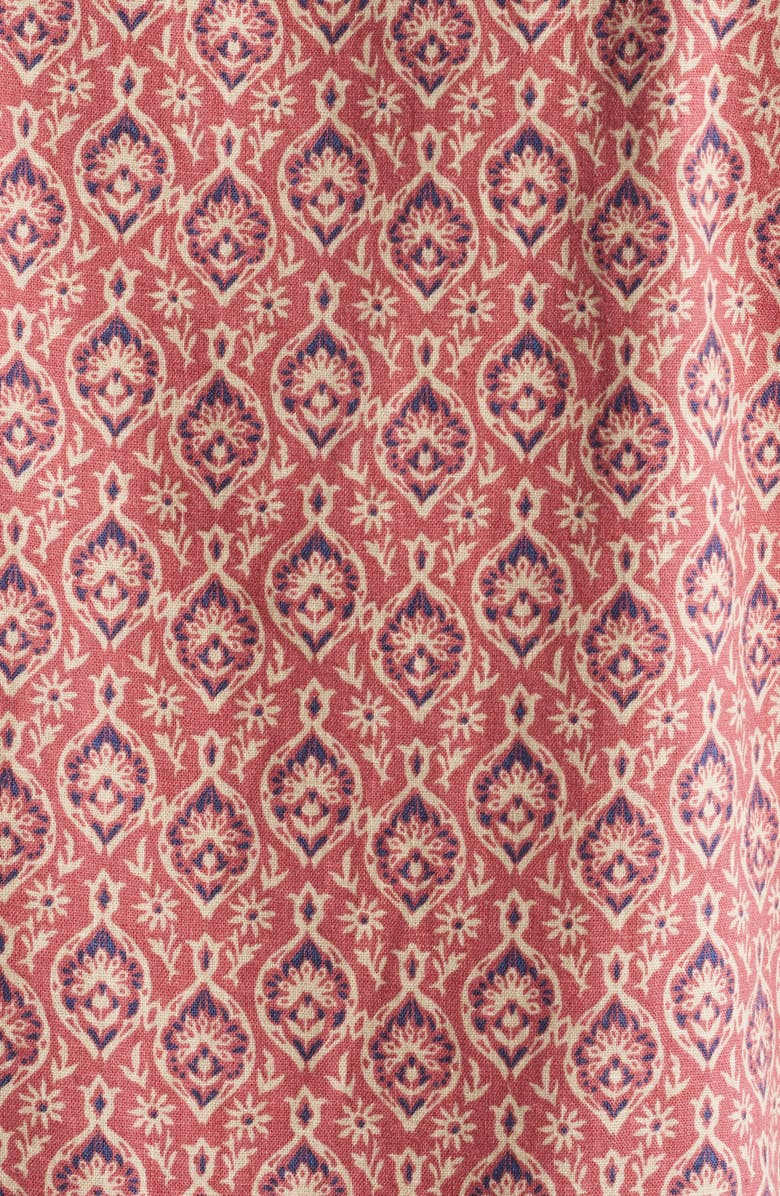 Rails Carson Floral Short Sleeve Stretch Linen Blend Button-Up Shirt, Alternate, color, 