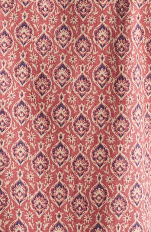 Rails Carson Floral Short Sleeve Stretch Linen Blend Button-up Shirt In Pendant Batik Rose
