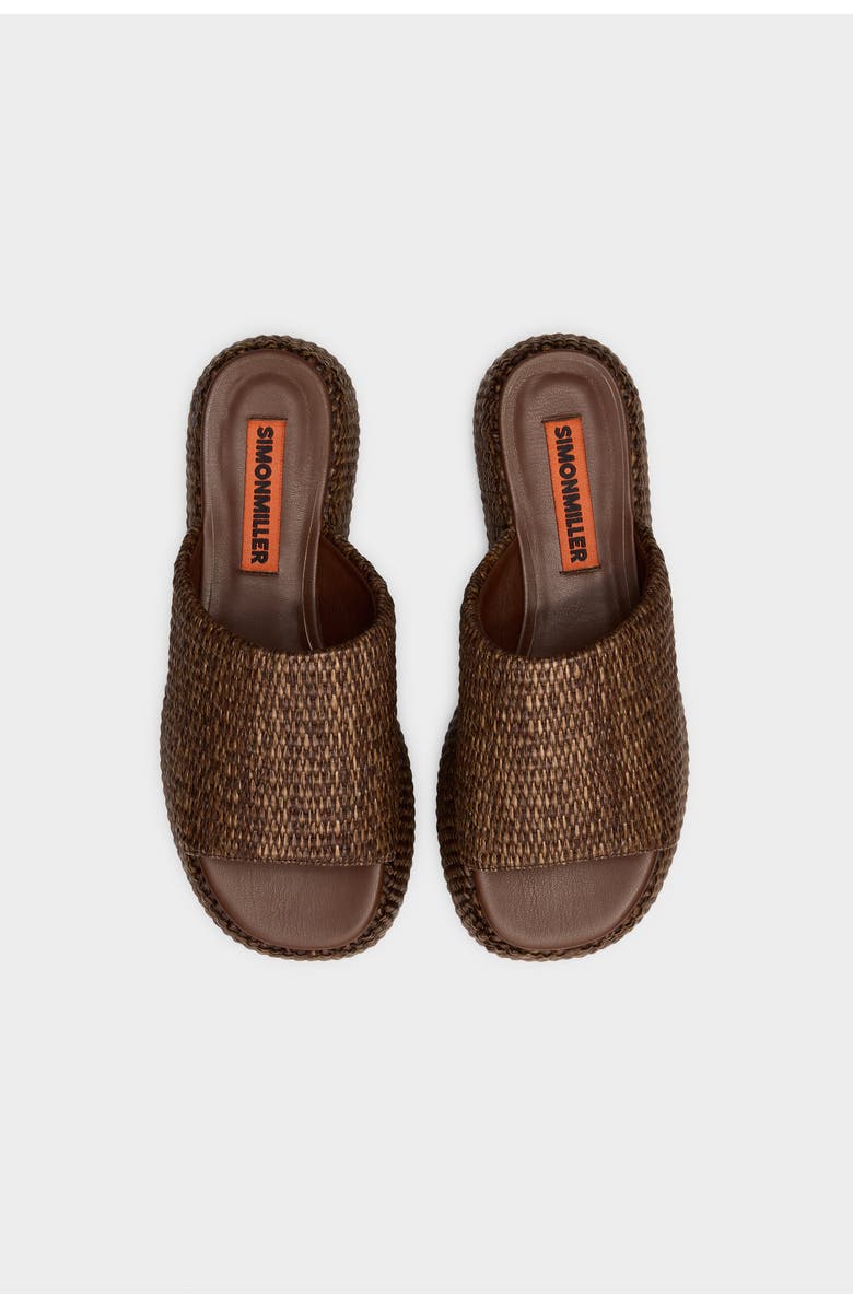 SIMONMILLER Raffia Cloudy Platform, Alternate, color, Chocolate