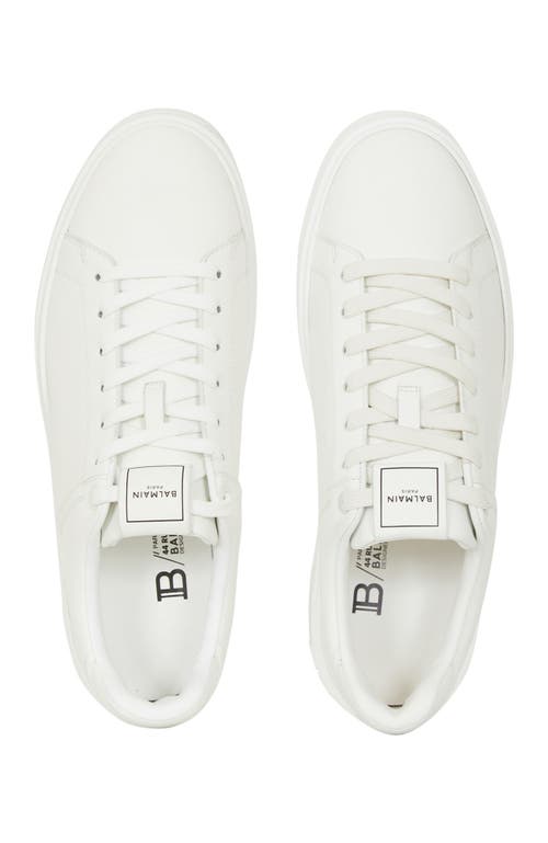 Balmain B-court Calfksin Trainers In White
