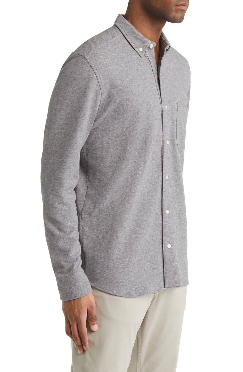 Johnston & Murphy XC Flex Birdseye Cotton Button-Down Shirt, Alternate, color, 