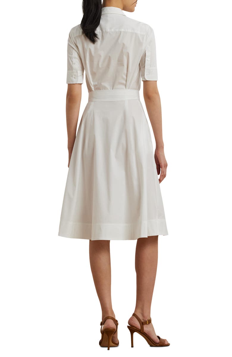 Lauren Ralph Lauren Cotton Blend Shirtdress, Alternate, color, White