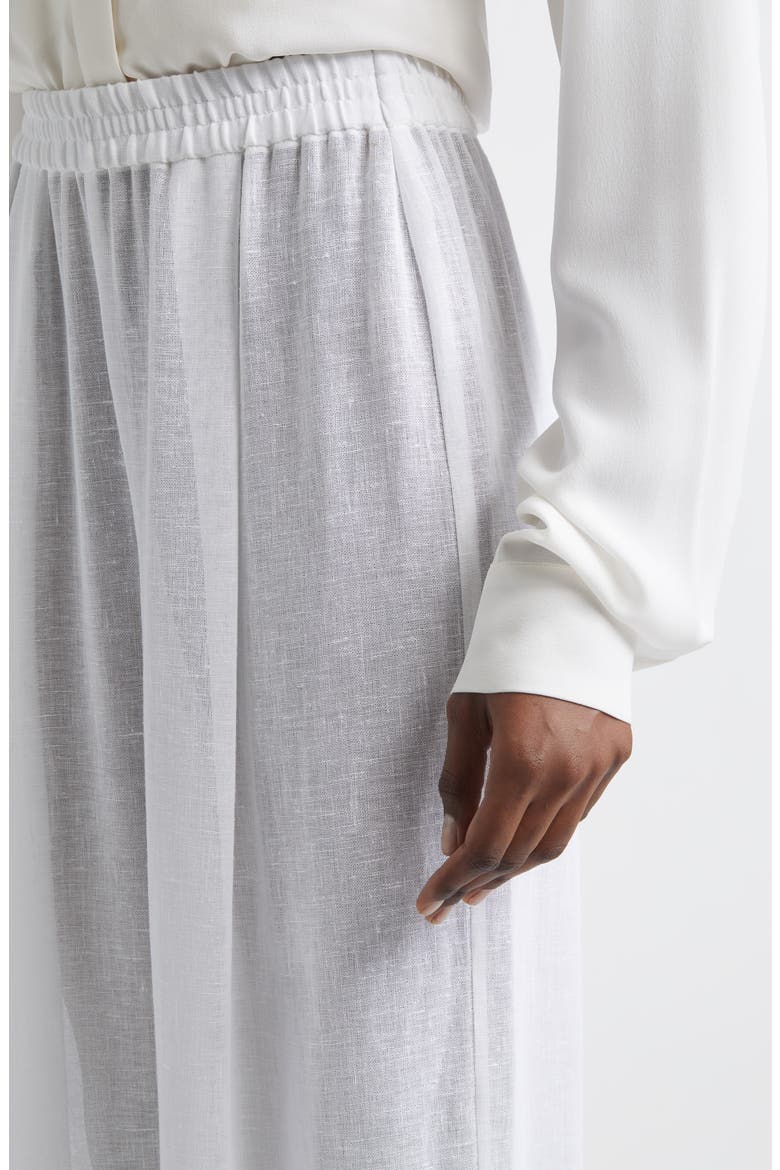 Pleated Wide Leg Linen Pajama Pants, Alternate, color, OPTIC WHITE
