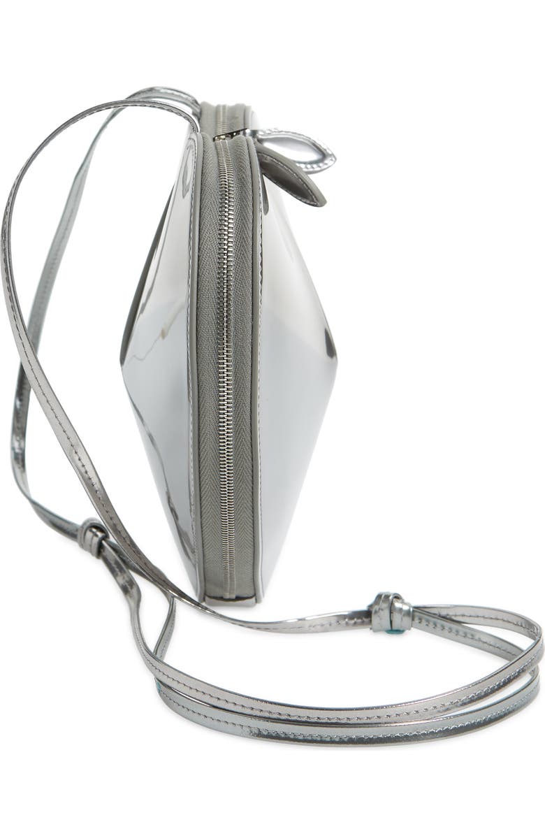 Alaïa Le Coeur Mirrored Leather Crossbody Bag, Alternate, color,