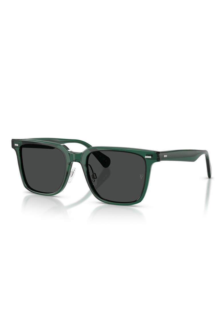 52mm Rectangular Polarized Sunglasses, Alternate, color, TRANSLUCENT DARK TEAL