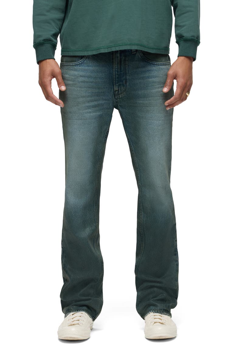 Walker Coated Kick Flare Jeans, Main, color, COATED PINE