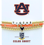 Color Shout Auburn University Love My College Bracelet Stack