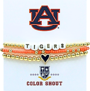 Color Shout Auburn University Love My College Bracelet Stack