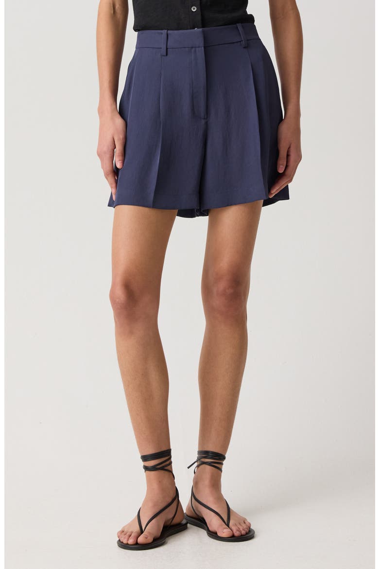 Pleated Shorts, Main, color, NOCTURNE NAVY
