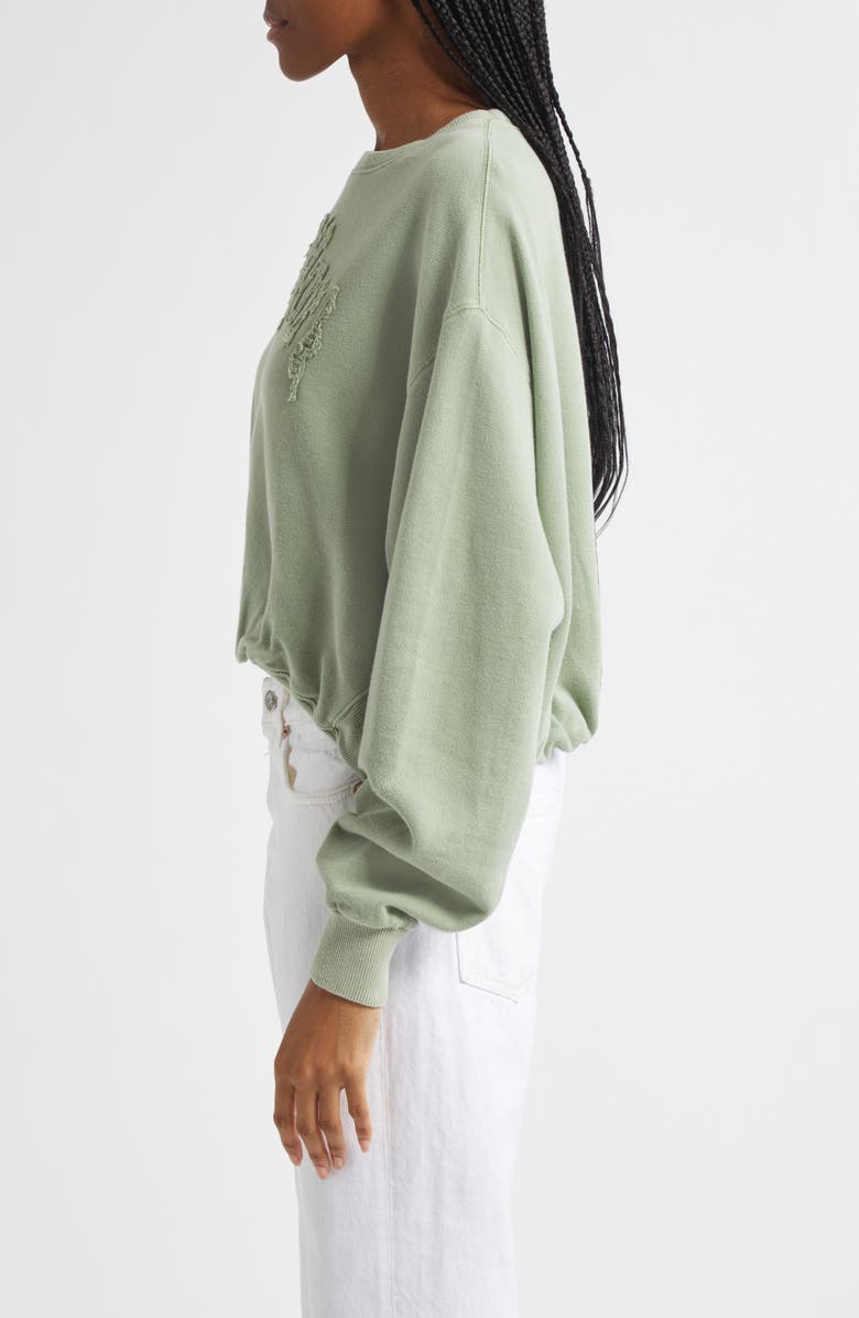 R13 New York Appliqué Cotton Fleece Balloon Sweatshirt, Alternate, color, 