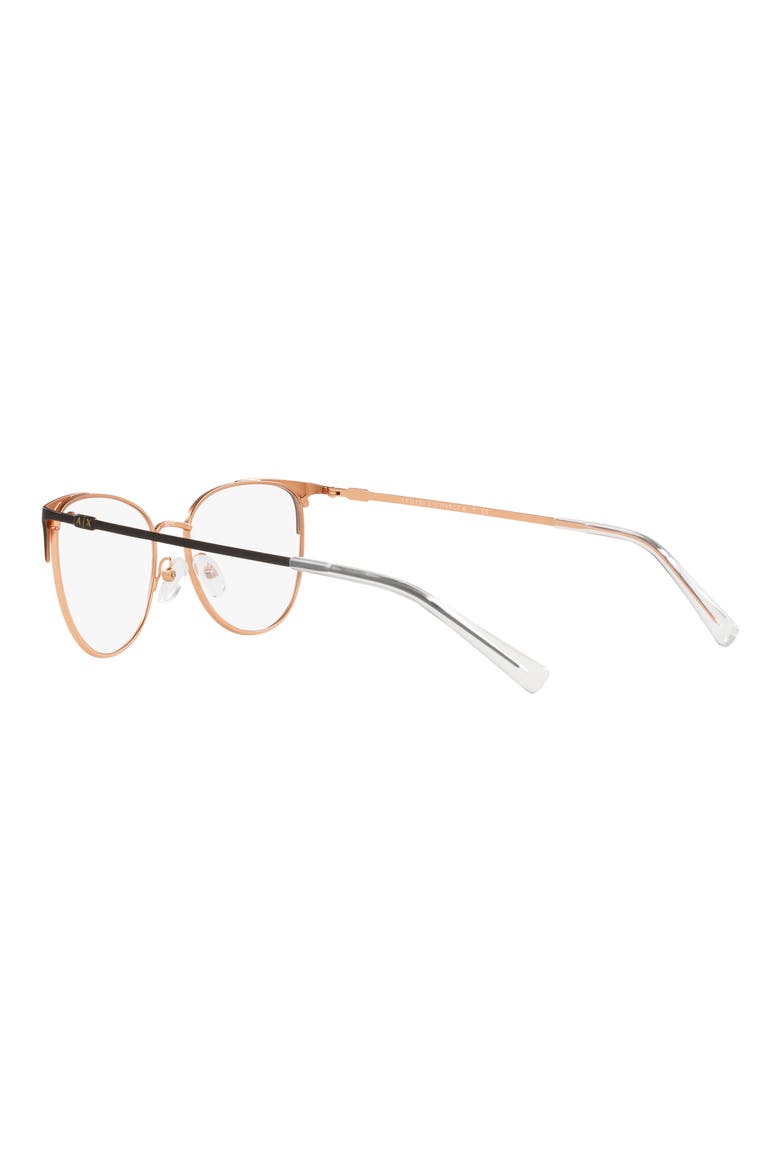 52mm Cat Eye Optical Glasses, Alternate, color, BLACK GOLD