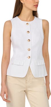 CeCe Front Button Fitted Vest