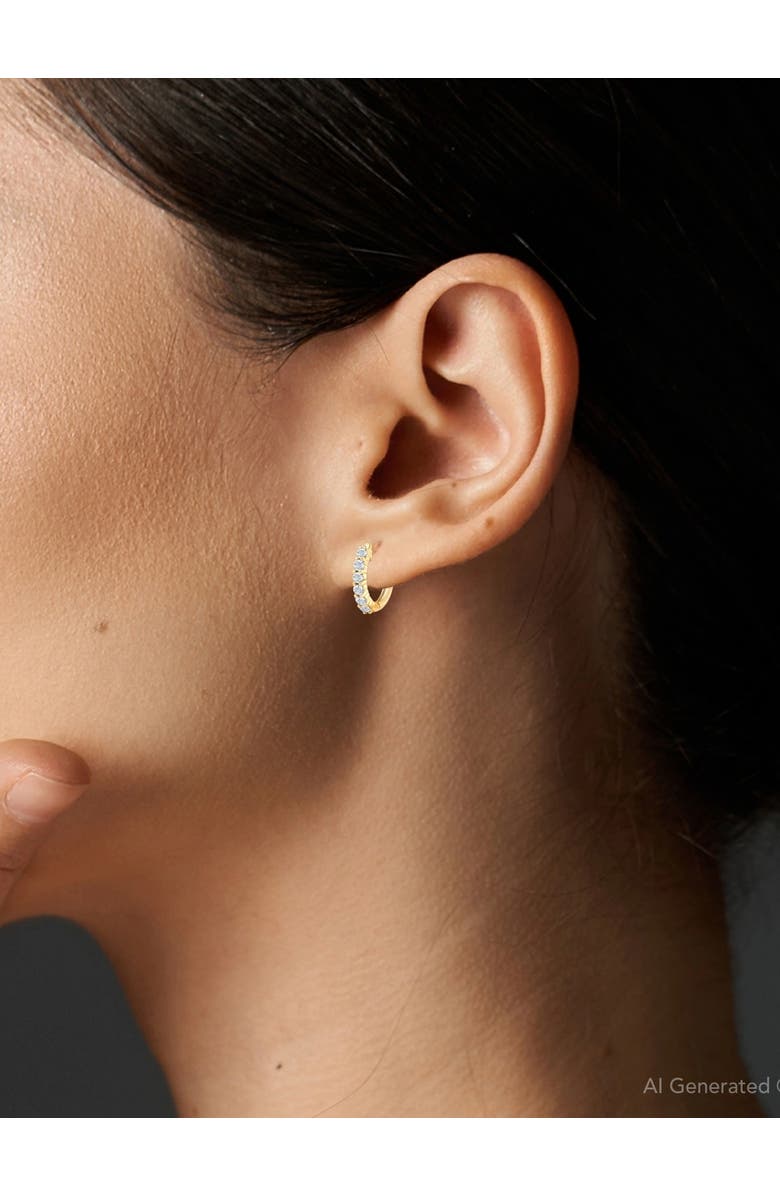 Bliss Diamond 3/4 cttw Lab Grown Diamond Hoops in or Gold 1/2" Tall, Alternate, color, 10K Yellow Gold