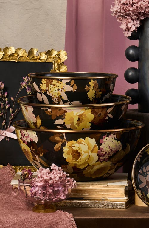 Mackenzie-childs Mackenzie Childs Wild Rose Medium Everyday Bowl In Brown