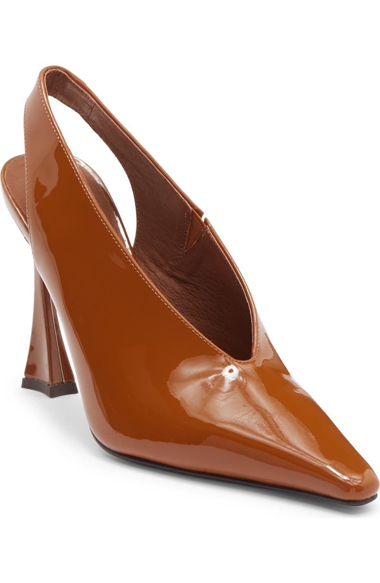 Jeffrey Campbell Alimony Slingback Pump, Main, color, Caramel Patent