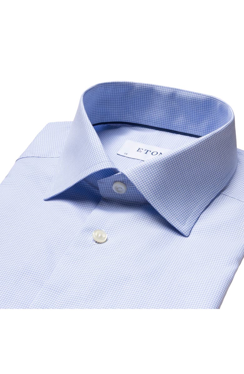 Eton Slim Fit Checked Fine Twill Shirt, Alternate, color, 