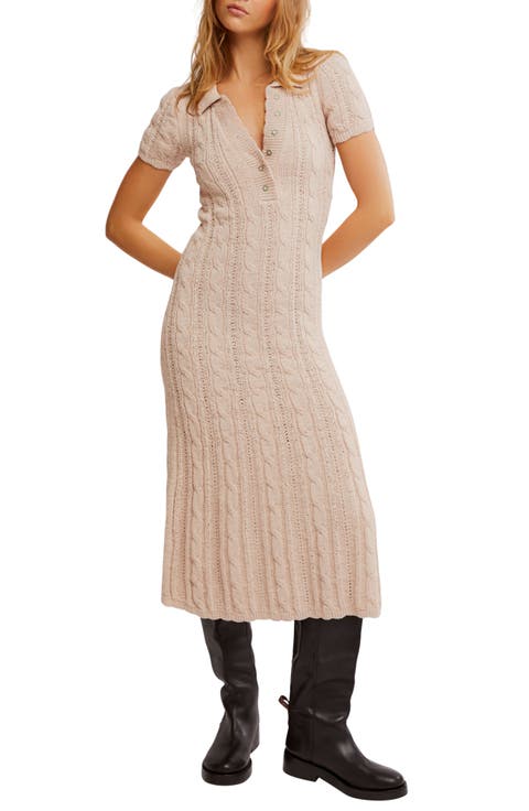 Amory Cable Stitch Midi Dress
