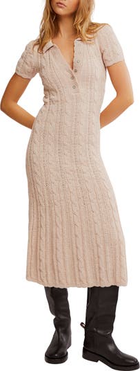 Amory Cable Stitch Midi Dress