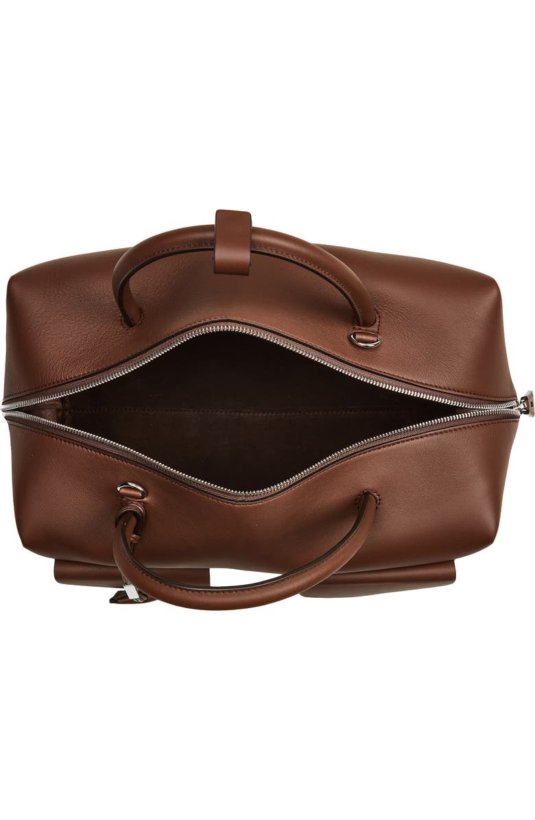 Max Mara Bowler Leather Satchel, Alternate, color, Brown