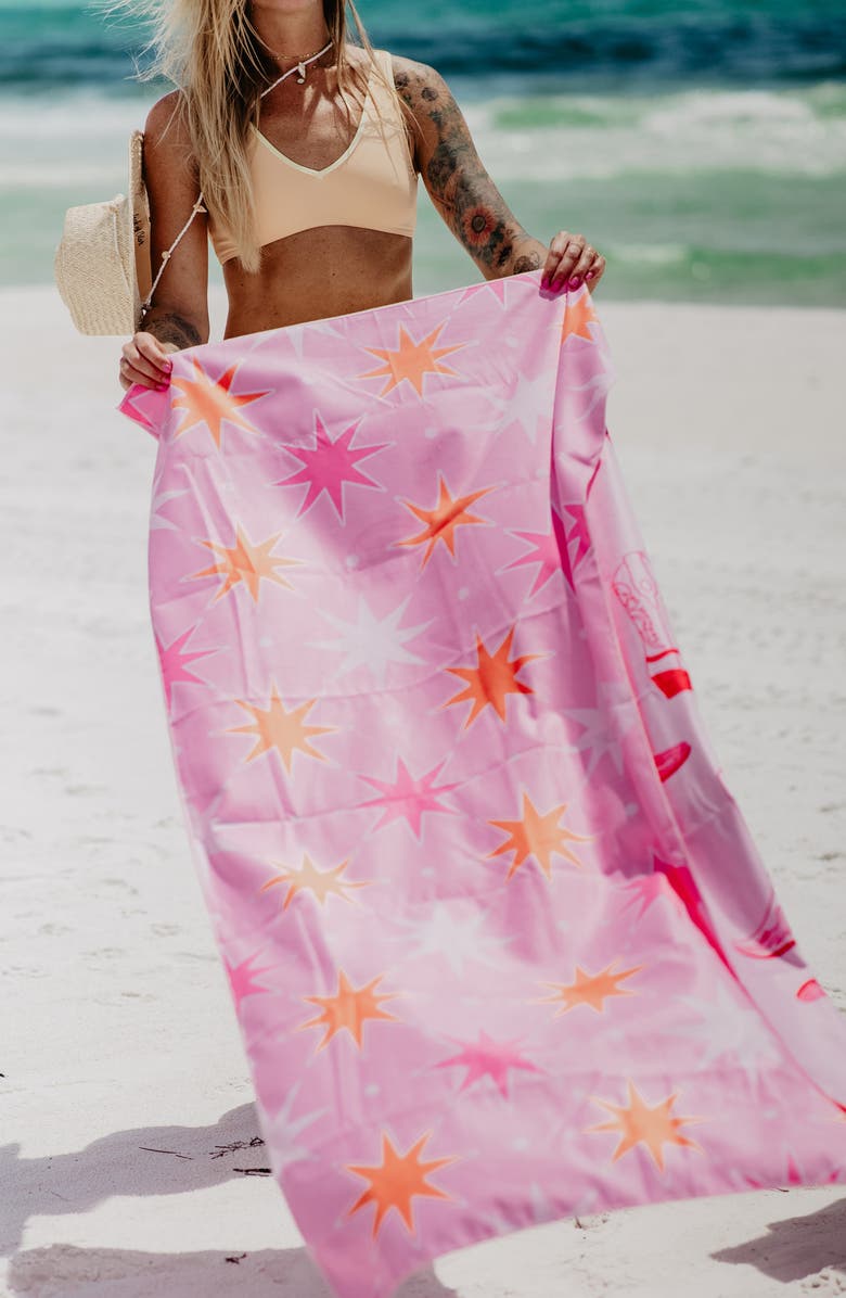 Katydid Boots & Stars Quick Dry Beach Towel, Alternate, color,