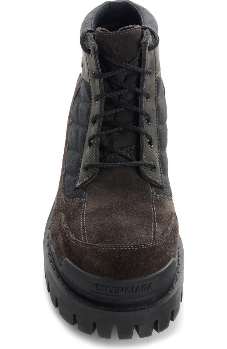 Balenciaga Combat Strike Low Boot, Alternate, color, Brown / Black