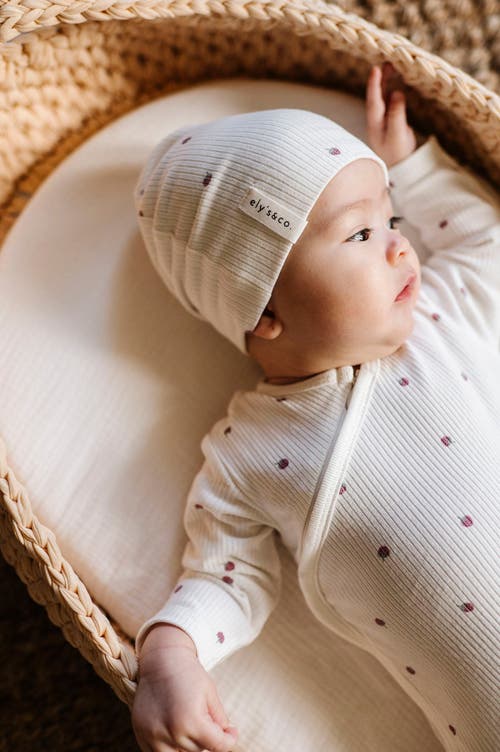 Ely's & Co. Baby Cotton Ribbed Zipper Footie