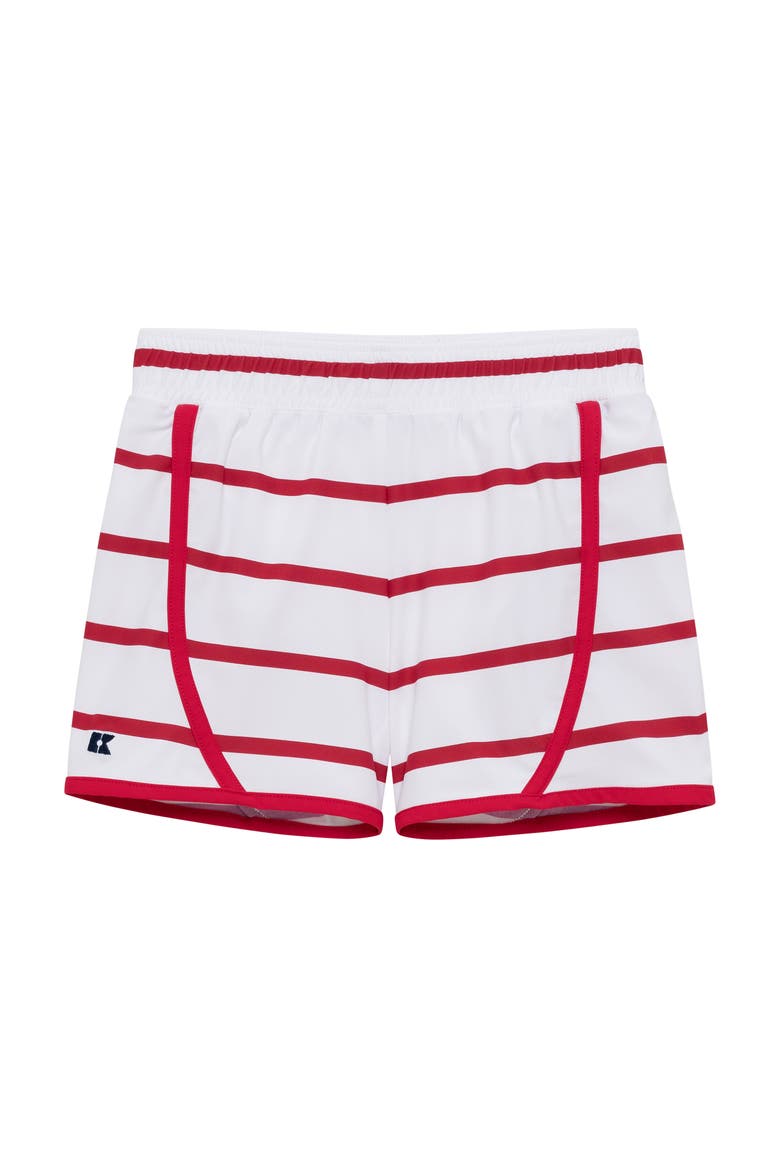 Girls Pleated Skort, Main, color, Red Stripe