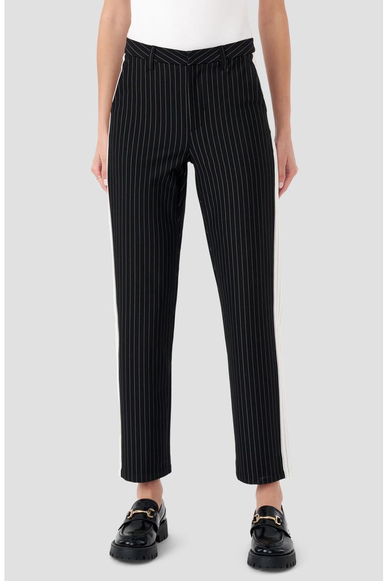 Pinstripe Pants, Main, color, BLACK