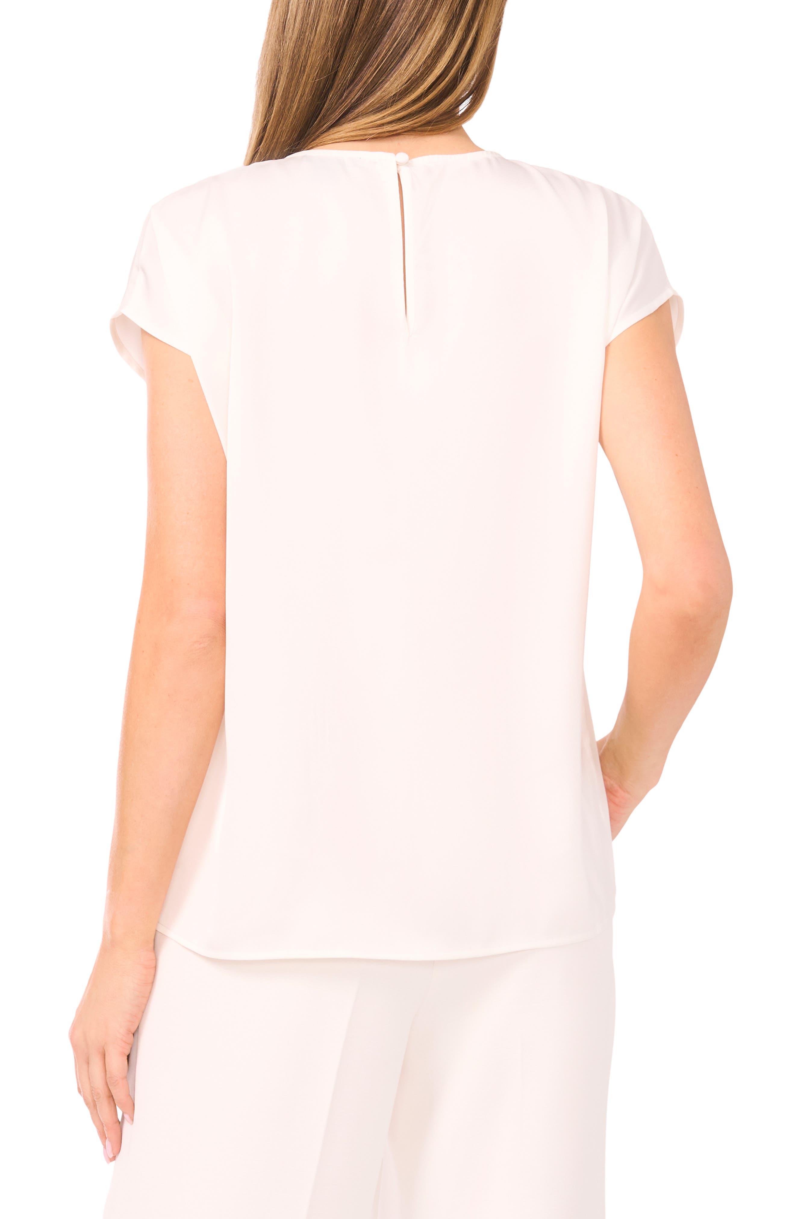 Print Cap Sleeve Blouse - image 4