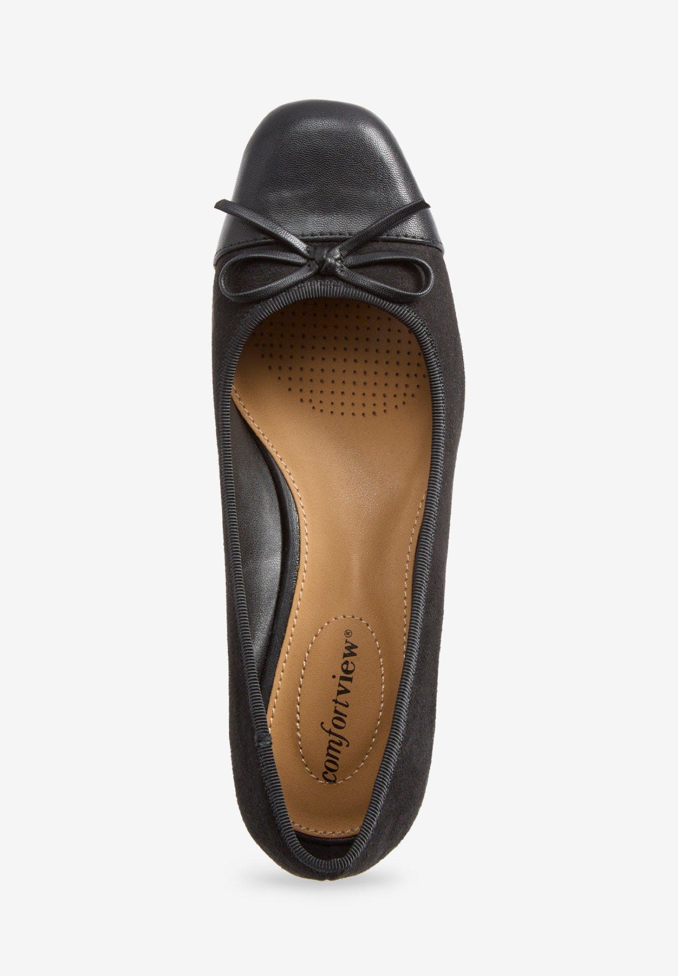 Comfortview The Jade Slip On Wedge, Alternate, color, Black