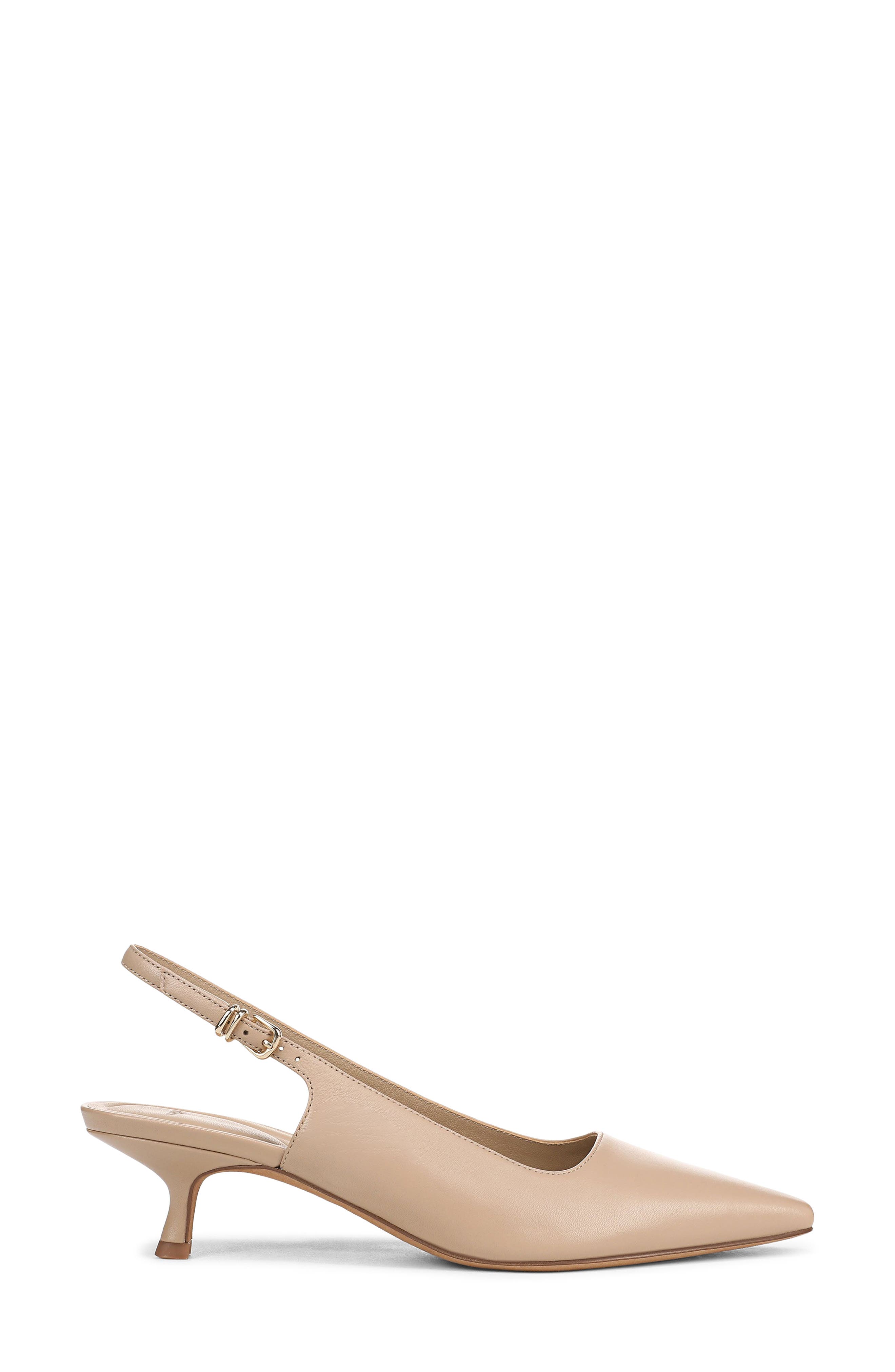 Sabra Slingback Kitten Heel Pump, Alternate, color, WARM ALMOND