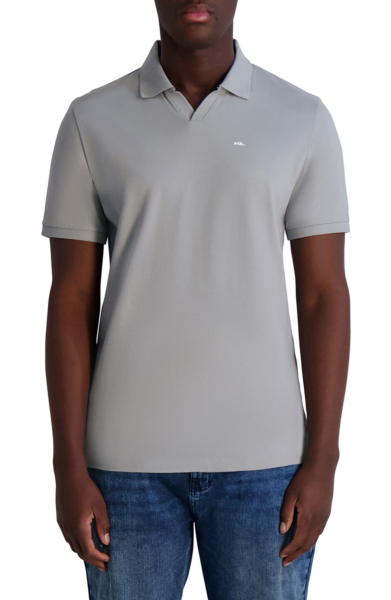 KARL LAGERFELD PARIS Core Johnny Collar Stretch Polo