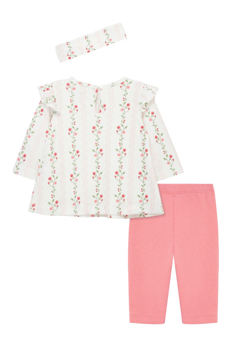 Print Tunic, Leggings & Headband Set, Alternate, color, PINK