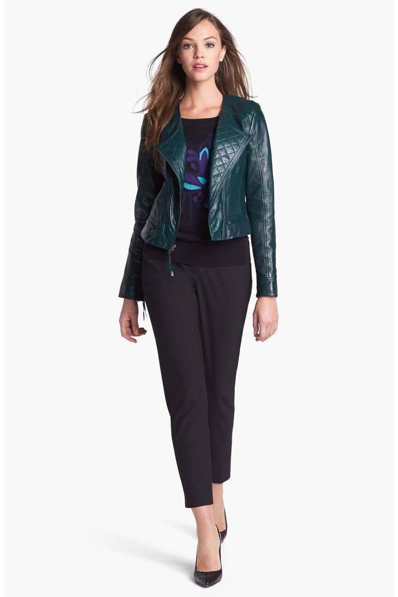 'Quinn' Skinny Ankle Pants, Alternate, color, BLACK