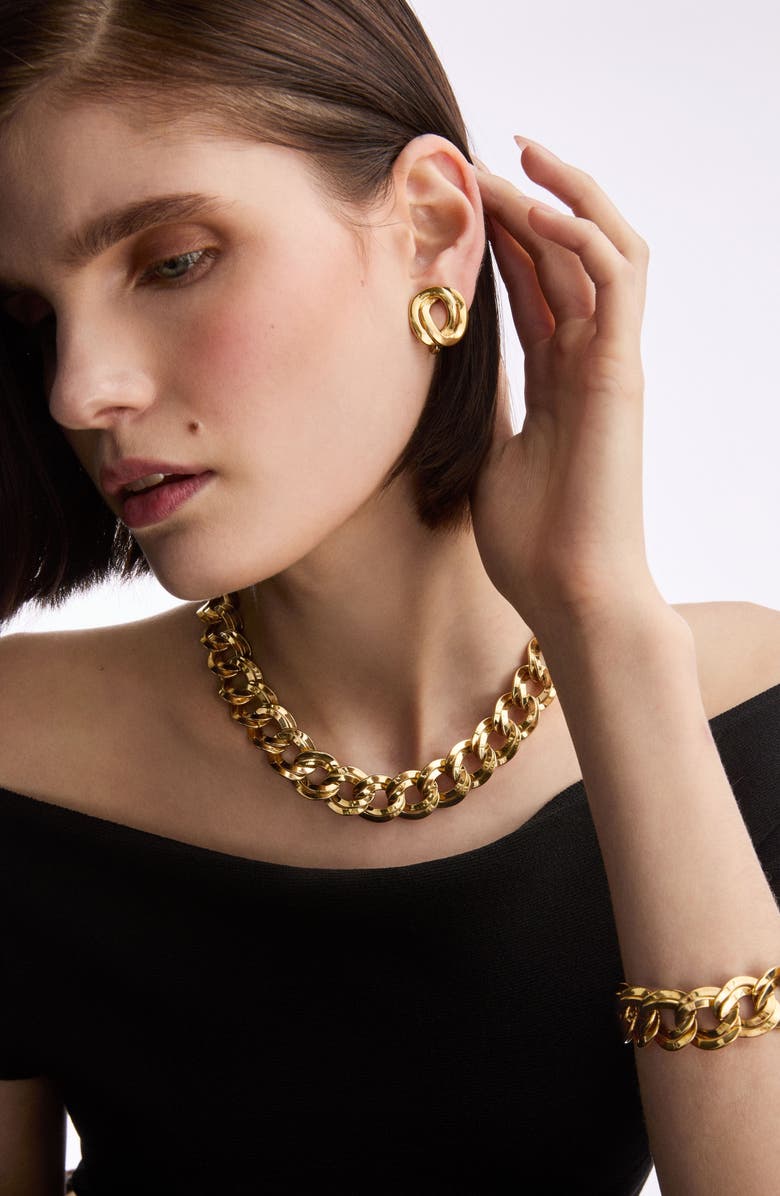 Susan Caplan 1980s Vintage Monet Necklace Bracelet and Earring Set, Alternate, color, Monet