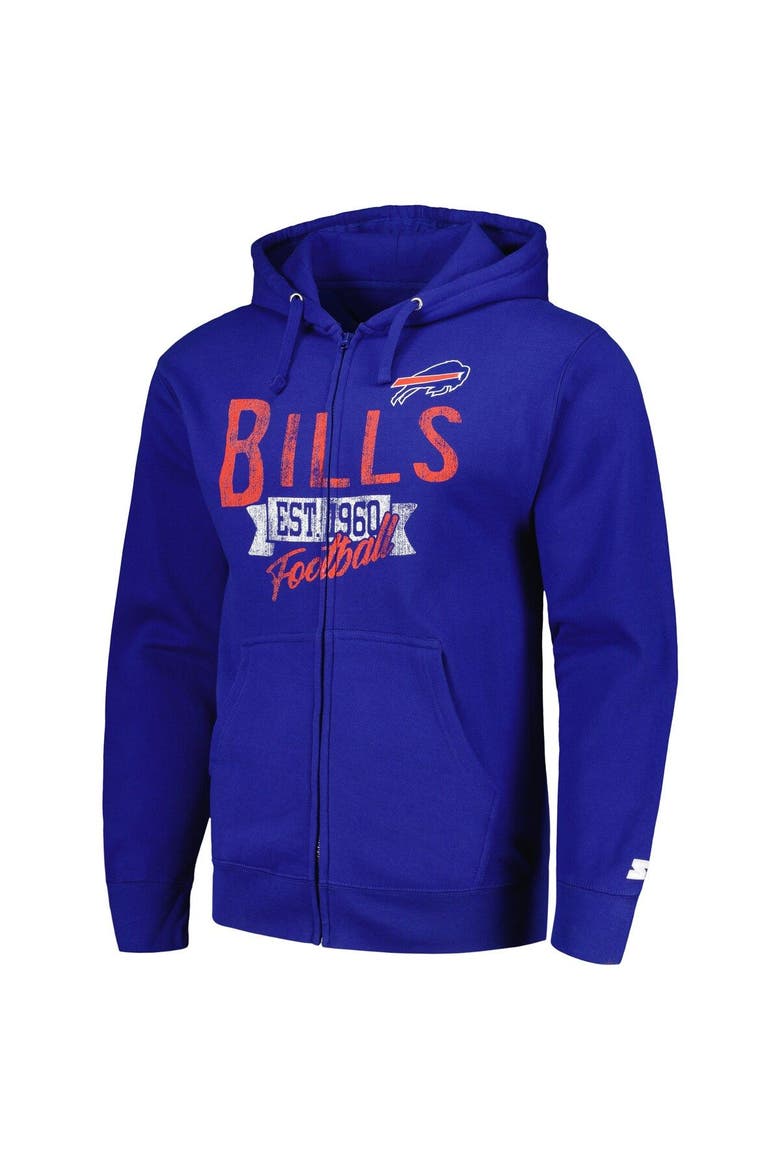 Men's Starter Royal Buffalo Bills Domestic Post Season Full-Zip Hoodie, Alternate, color, Royal