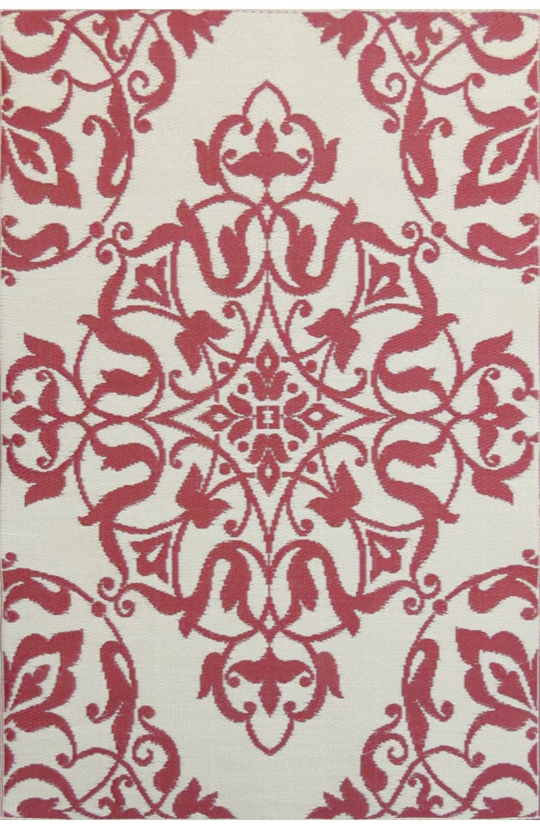 Mad Mats New Wrought Iron Rug, Main, color, Deep Red - 5'X8'