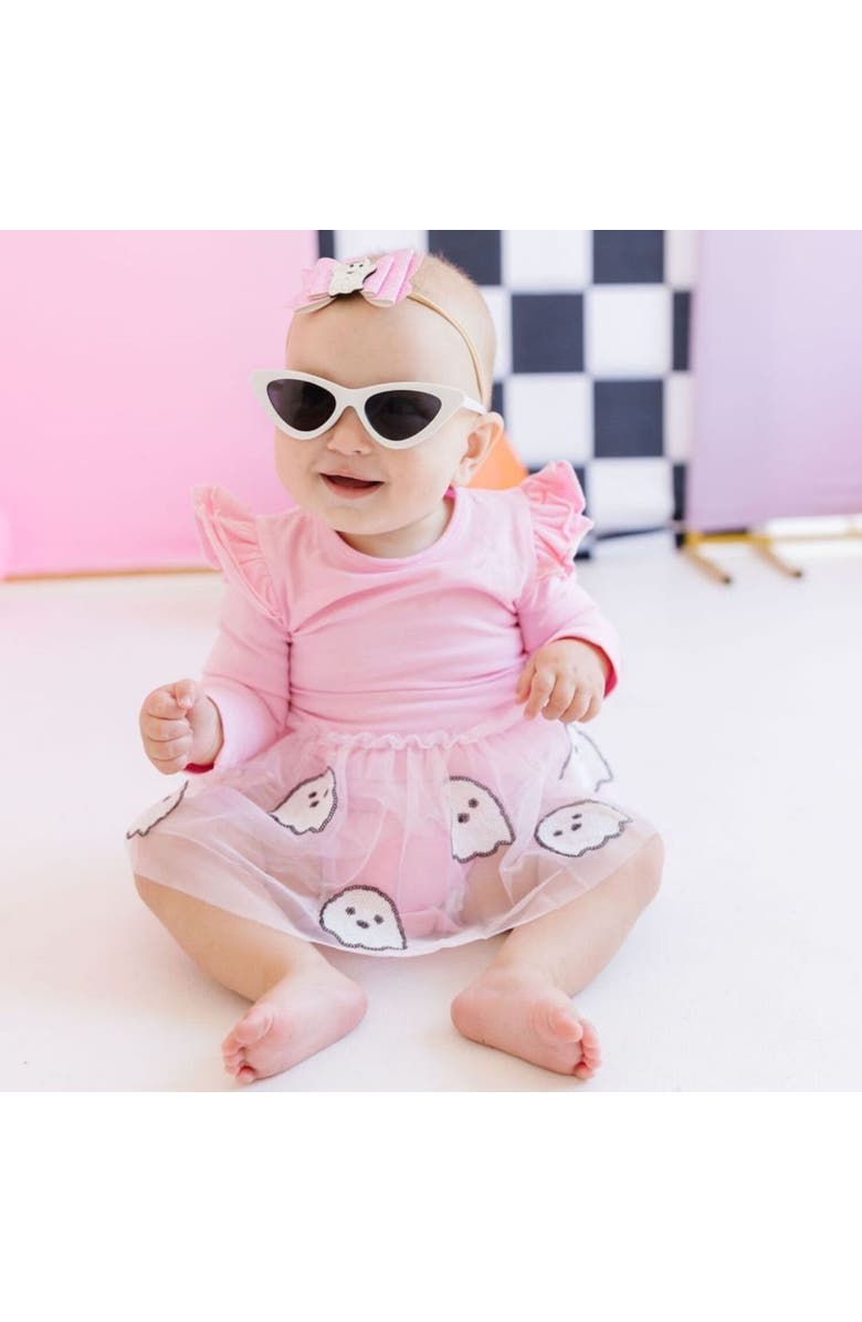 Sweet Wink Girly Ghost Halloween Bow Baby Headband, Alternate, color, 