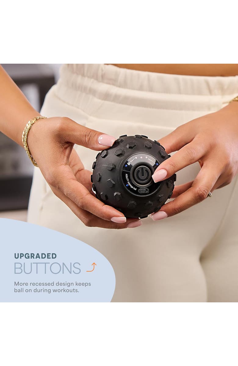 Lifepro Agility Vibrating Massage Ball 4 Speed Deep Tissue Trigger Point Therapy Ball, Alternate, color, Black