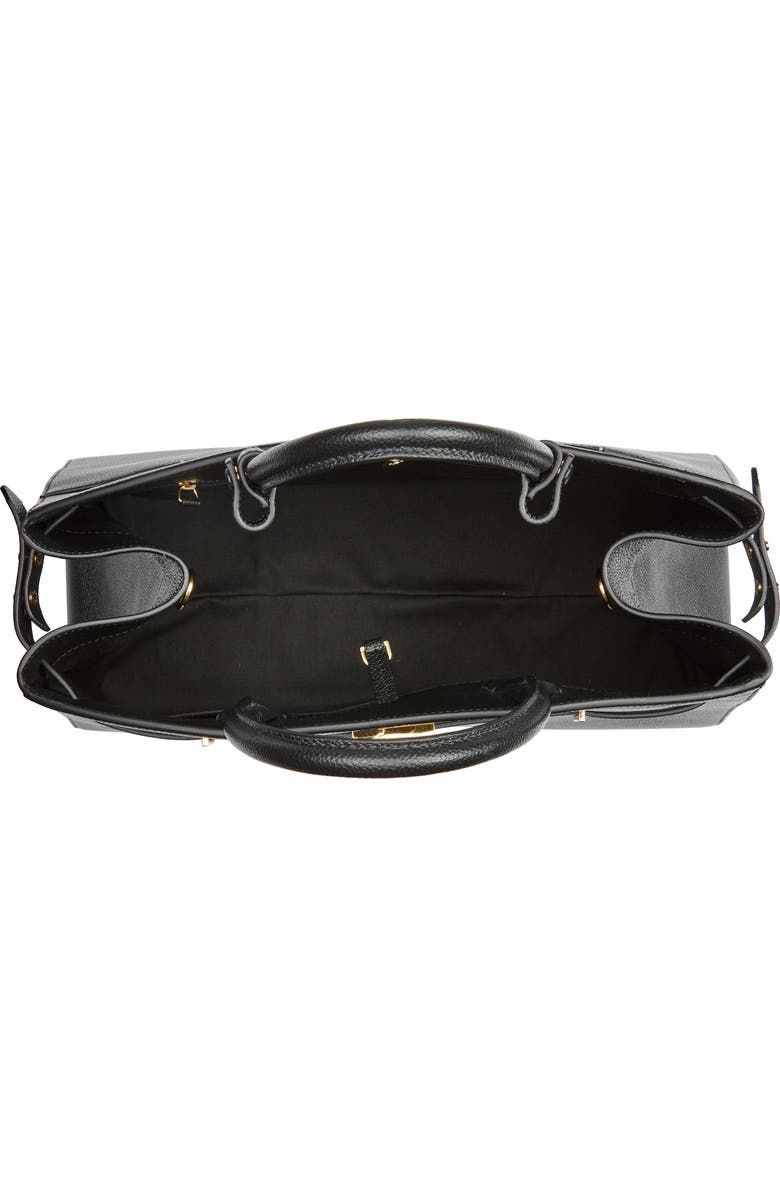 DeMellier New York Leather Satchel, Alternate, color, Black