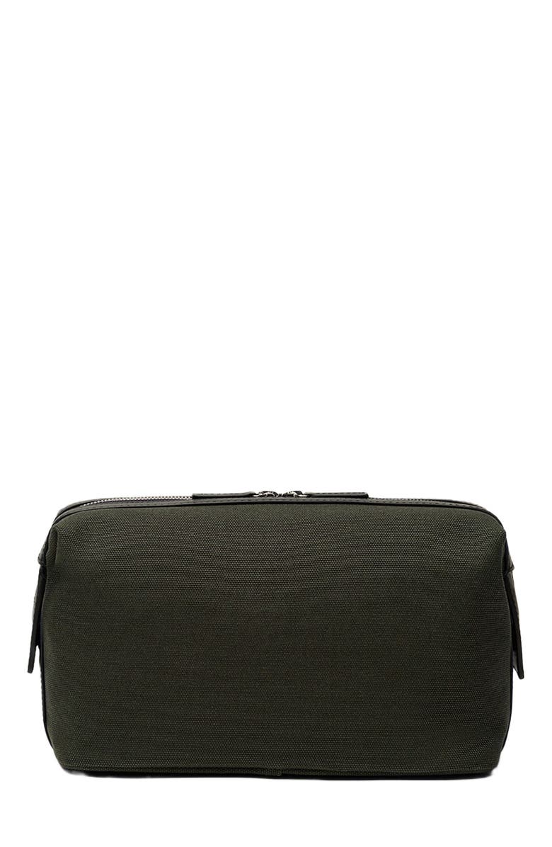 Want Les Essentiels Kenyatta Organic Cotton Canvas Toiletry Bag, Alternate, color, Green