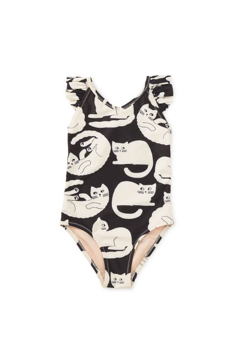 Ruffle One-Piece Swimsuit (Toddler, Little Kid, Big Kid)