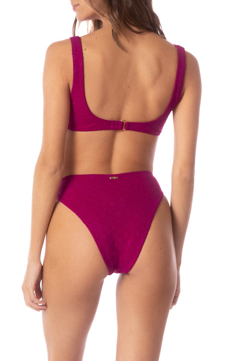 Maaji Sully High Waist Reversible Bikini Bottoms, Alternate, color, Pink