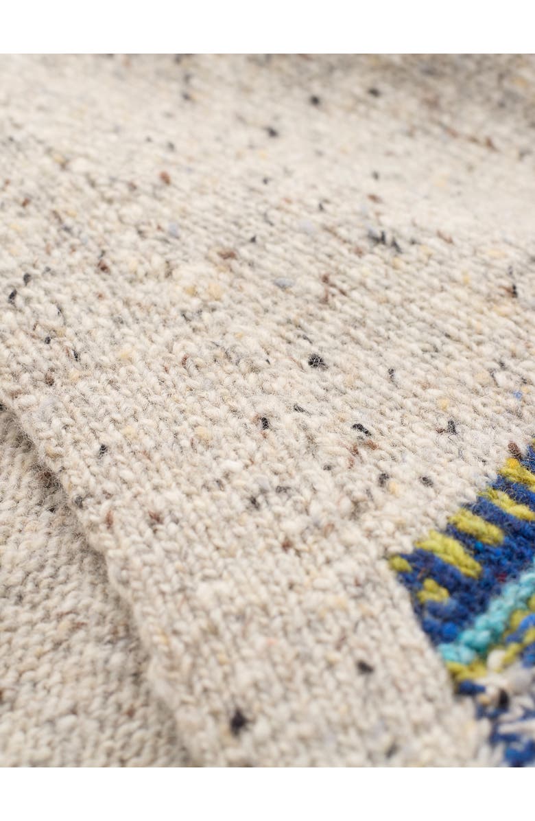 Celtic & Co. Warm Cardigan with Fair Isle Pattern, Boyfriend Fit, Alternate, color, Oatmeal Fleck