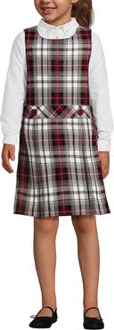 Lands' End Girls Uniform Plaid Jumper