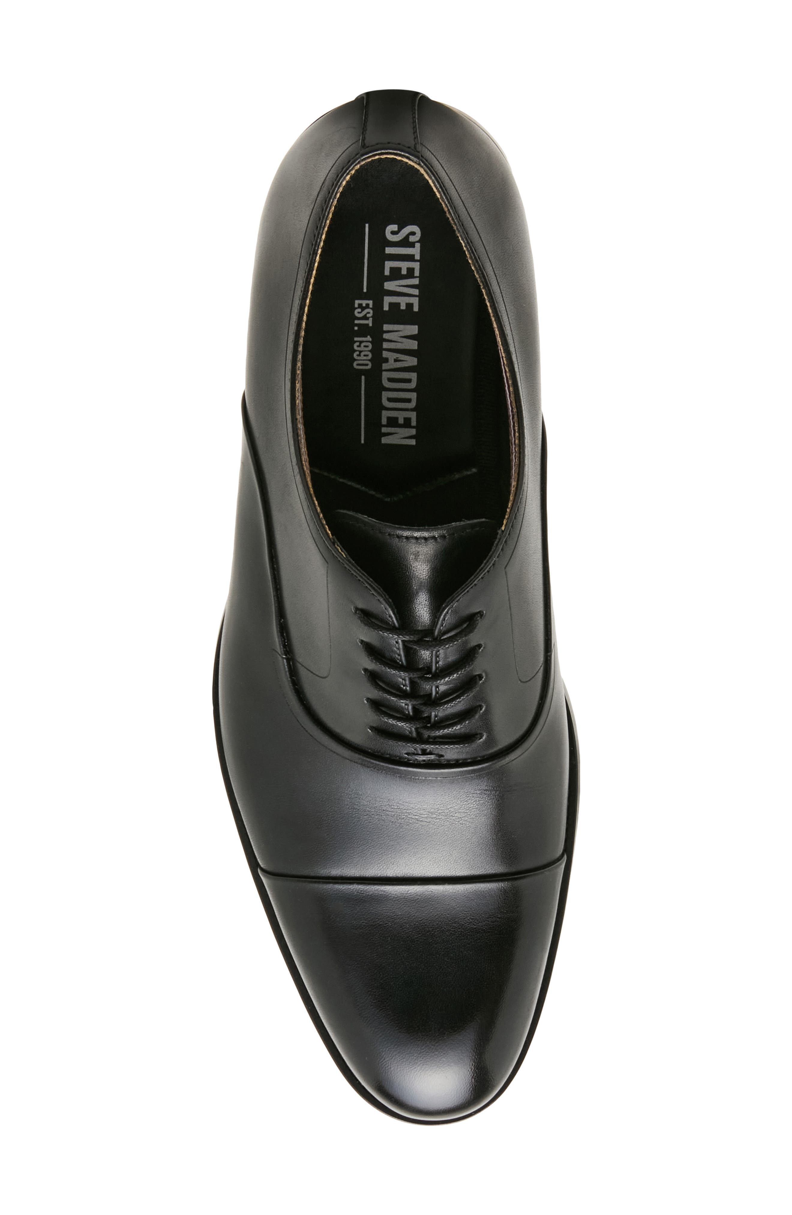 Hallifax Leather Cap Toe Oxford, Alternate, color, BLACK LEATHER