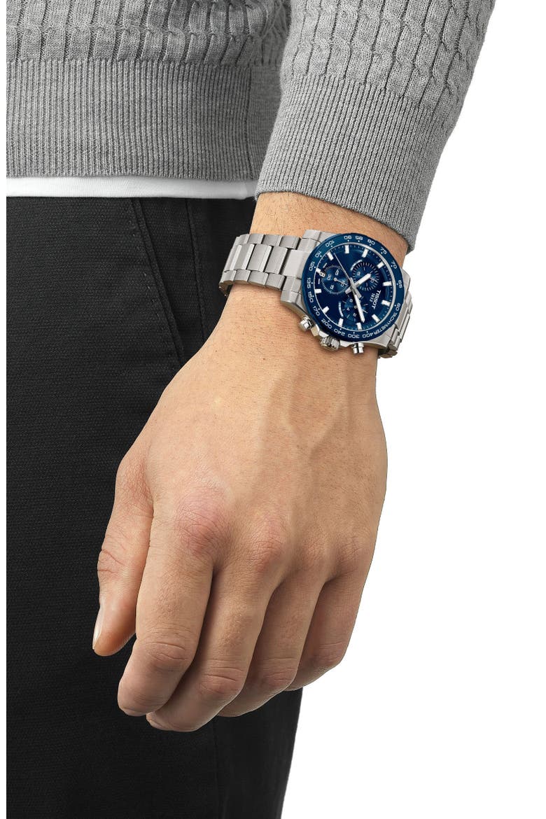 Supersport Chrono Bracelet Watch, 42mm, Alternate, color, BLUE