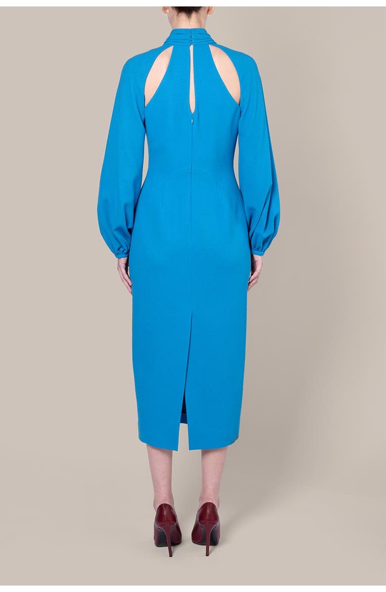 Roksanda Rima Long Sleeve Fitted Midi Dress, Alternate, color, 53Turquiose