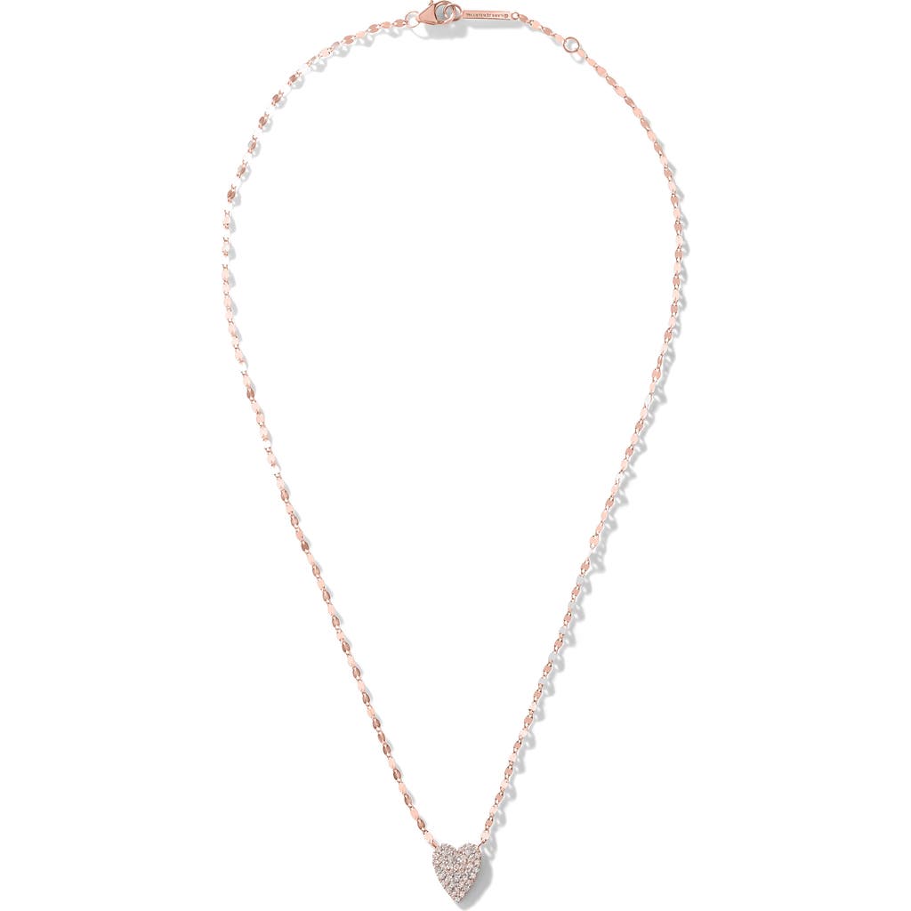 Lana 14k Gold Small Diamond Heart Pendant Necklace In Gold