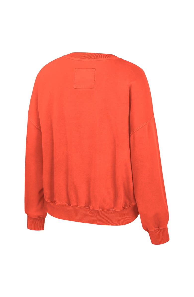 COLOSSEUM Women's Colosseum Orange Clemson Tigers Audrey Washed Pullover Sweatshirt, Alternate, color, 